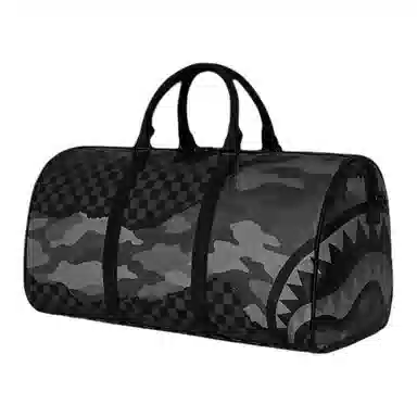 SPRAYGROUND Shark Mouth Checkered Travel Bag Black