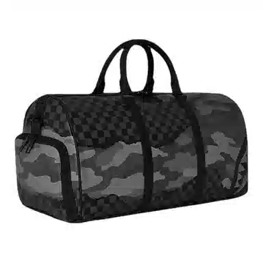 SPRAYGROUND Shark Mouth Checkered Travel Bag Black