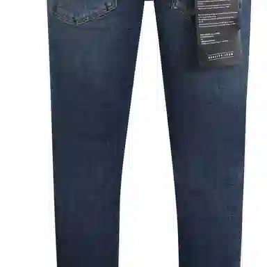 Versace Jeans Couture FW23 Logo Washed Button Jeans Blue