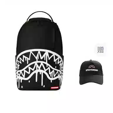 Sprayground Shark Logo Black Backpack