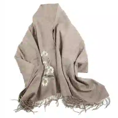 上海故事   手感软糯纯羊毛披肩  绵羊毛围巾围脖   女款