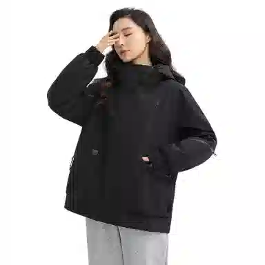 鸭鸭 时尚一衣三穿连帽羽绒服 女款