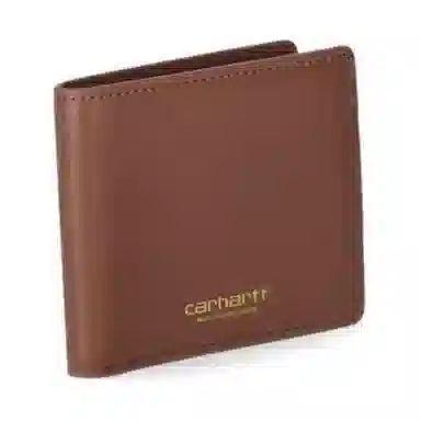 Carhartt WIP Logo Leather Wallet Brown