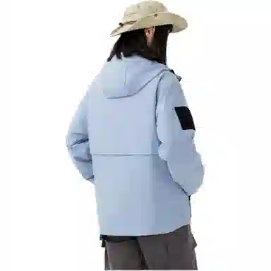 雅鹿优选  纯色连帽拉链  防水防风透气耐磨保暖冲锋衣 男款