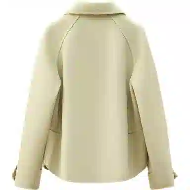 她池 简约休闲宽松大衣 女款 浅绿色