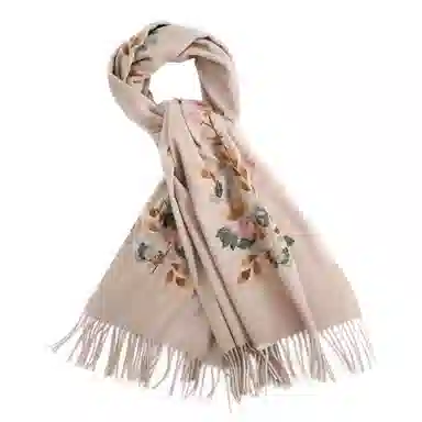 上海故事   手感软糯纯羊毛披肩  绵羊毛围巾围脖   女款