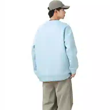 大卫贝肯 字母纯色基础款休闲宽松套头重磅圆领长袖卫衣 男女同款