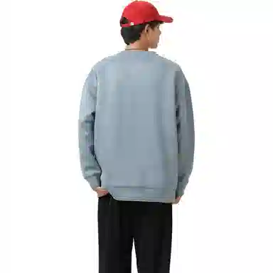 大卫贝肯 字母纯色基础款休闲宽松套头重磅圆领长袖卫衣 男女同款