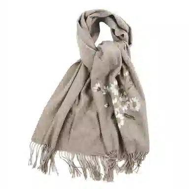 上海故事   手感软糯纯羊毛披肩  绵羊毛围巾围脖   女款