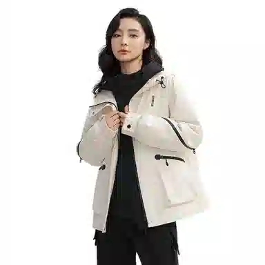 鸭鸭 时尚一衣三穿连帽羽绒服 女款