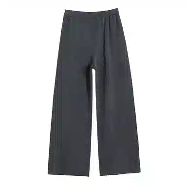 莫代尔 高腰宽松窄版小个子拖地阔腿长裤休闲裤 秋冬 女款