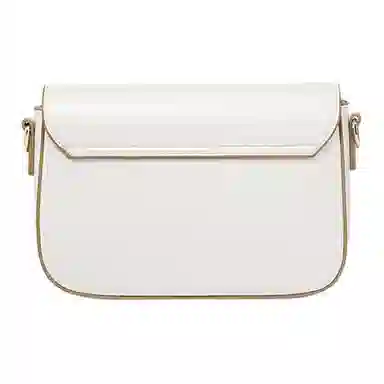 啄木鸟 时尚休闲百搭 牛皮 单肩斜挎包 中号 女款 米白