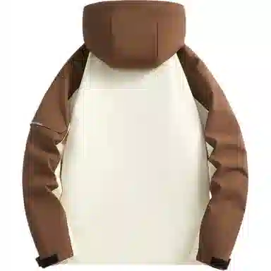 雅鹿优选  休闲简约印花插肩长袖连帽  防紫外线透气保暖超轻防水防风防寒冲锋衣 男女同款