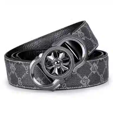 WilliamPOLO Classic Buckle Belt Gunmetal 3.5cm