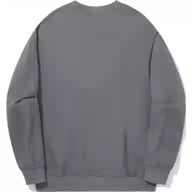 中国李宁 重燃系列 舒适休闲圆领套头宽松卫衣 男女同款 烟墨灰