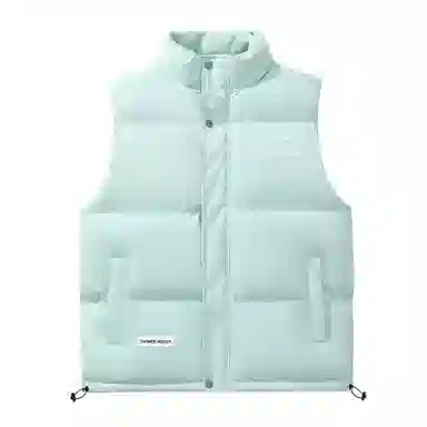 三体 文明系列 美式复古简约基础款字母印花立领保暖加厚柔软舒适休闲百搭户外工装机能风宽松无袖马甲 男女同款