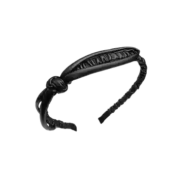 贯古今 韩系高级纯色褶皱蝴蝶结 百搭气质防滑发饰 布艺 发箍 女款