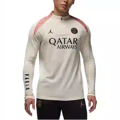 Jordan Slim Fit Turtleneck Long Sleeve Tee Beige