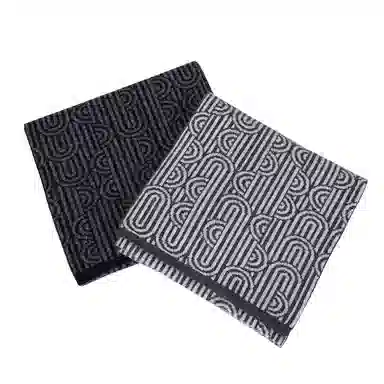 啄木鸟 欧美时尚纯羊毛秋冬季加厚保暖防风商务休闲围脖新款韩式条纹高档脖套精装 绒线围巾 男款