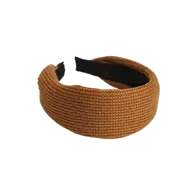 贯古今 复古纯色针织宽边平板压发高颅顶头箍百搭气质简约发卡头饰 布艺 发箍 女款