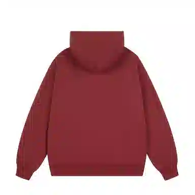 三体 美式复古简约基础款纯色字母印花休闲宽松高街潮牌街头嘻哈百搭连帽重磅卫衣 男女同款