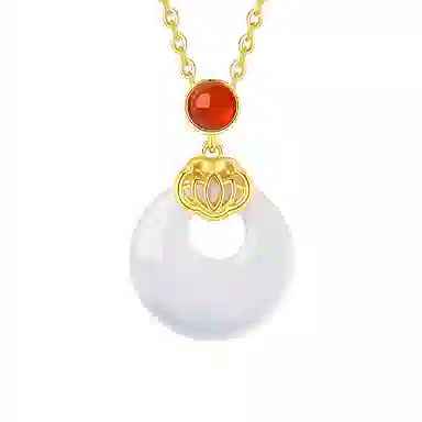 芷悦 如意平安 玛瑙 玉髓 项链 女款