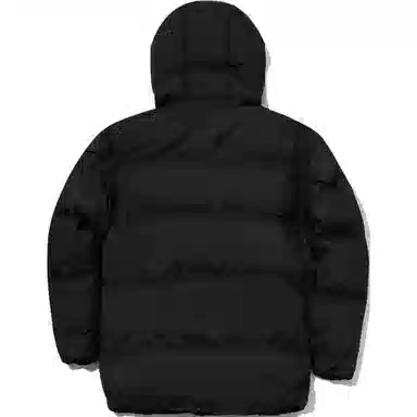 中国李宁 滑板系列 纯色宽松连帽拉链长袖羽绒服 男女同款 黑色