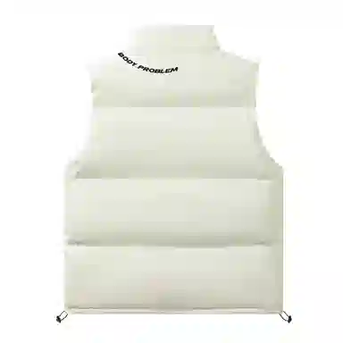 三体 问题系列 美式复古简约基础款字母印花休闲百搭立领保暖加厚柔软舒适户外工装机能风宽松无袖马甲 男女同款