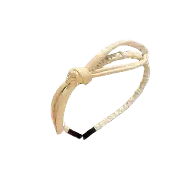 贯古今 韩系高级纯色褶皱蝴蝶结 百搭气质防滑发饰 布艺 发箍 女款