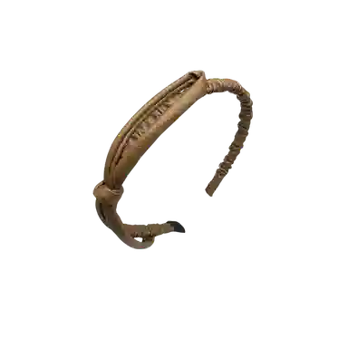 贯古今 韩系高级纯色褶皱蝴蝶结 百搭气质防滑发饰 布艺 发箍 女款