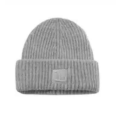 北极绒 刺绣大头围针织冬季 保暖超大版型显脸小 羊毛混纺 绒线帽 男女同款情侣款