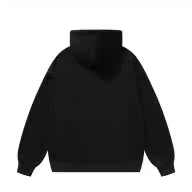 三体 美式复古简约基础款纯色字母印花休闲宽松高街潮牌街头嘻哈百搭连帽重磅卫衣 男女同款