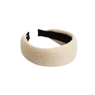 贯古今 复古纯色针织宽边平板压发高颅顶头箍百搭气质简约发卡头饰 布艺 发箍 女款