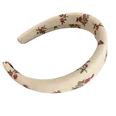 贯古今 法式复古碎花新款高级感百搭发卡头饰高颅顶压发海绵头箍发饰 布艺 发箍 女款