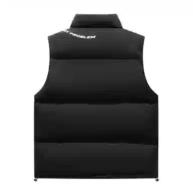 三体 问题系列 美式复古简约基础款字母印花休闲百搭立领保暖加厚柔软舒适户外工装机能风宽松无袖马甲 男女同款