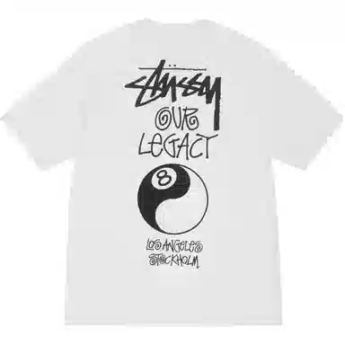 Stussy x OUR LEGACY FW24 WORK SHOP 8 BALL YIN YANG TEE PIGMENT DYED logoT