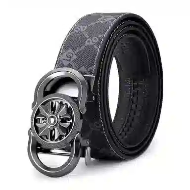 WilliamPOLO Classic Buckle Belt Gunmetal 3.5cm