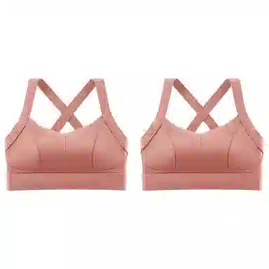 浪莎 舒适无痕无钢圈柔软亲肤轻薄透气收副乳防下垂运动聚拢文胸 女款 组合装