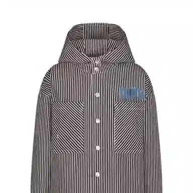 DIOR SS24 Letter Stripe Hooded Jacket Black