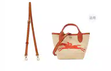 兰宝梵 适用于珑骧包包改造编织肩带配件腋下背斜跨背 针织/牛皮 包周边 包带 女款 棕色