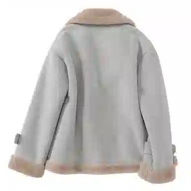 XIANGYING Bionic Fur Coat Blue