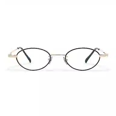 【联系客服可选配镜套餐】 佐川 超轻钛眼镜近视 小框可配高度数 素颜眼镜框个性复古文艺 椭圆形 光学镜架 男女同款情侣款