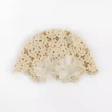 浪莎 跨境甜美花朵镂空包头帽女春秋手工编织钩花头巾帽度假复古针织帽 棉 帽子 女款