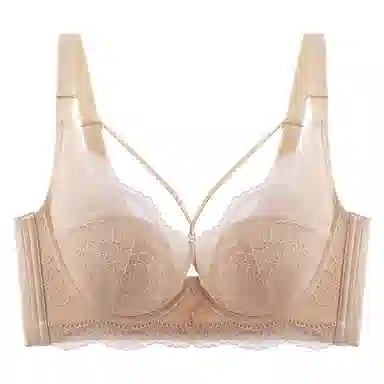 浪莎 舒适无痕无钢圈稳固不掉柔软亲肤轻薄透气收副乳防下垂聚拢文胸 女款 组合装