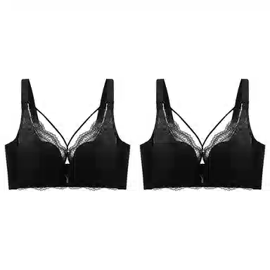 浪莎 舒适无痕无钢圈稳固不掉柔软亲肤轻薄透气收副乳防下垂聚拢文胸 女款 组合装