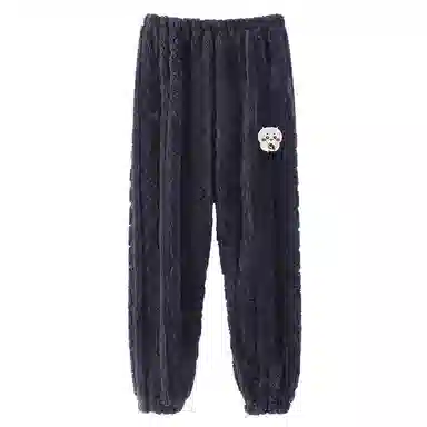 莫代尔 纯色时尚柔软亲肤保暖储温可外穿睡裤 女款 深灰色