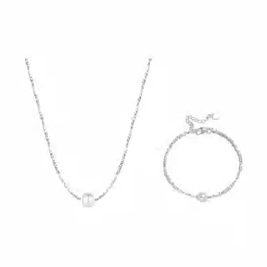 丰运阁 新中式碎银子系列 碎银几两有钱花锁骨链手链 叠戴套装闪耀迷人 优雅知性 气质大方 复古矜贵 合金 项链 女款