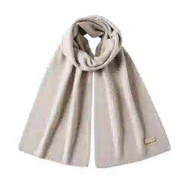 玖慕 小针织女秋冬百搭加厚保暖长辈轻奢红色 山羊绒 绒线围巾 女款