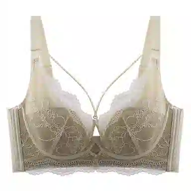 浪莎 舒适无痕无钢圈稳固不掉柔软亲肤轻薄透气收副乳防下垂聚拢文胸 女款 组合装