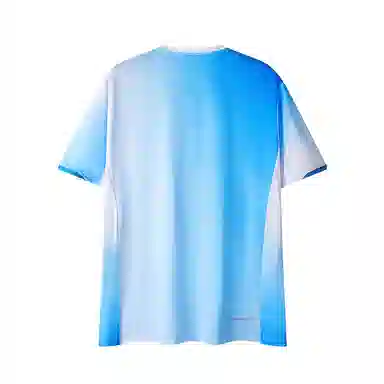 浦锐 流光凉感透气吸湿排汗速干专业圆领套头短袖训练网球健身羽毛球服 男女同款 星河蓝